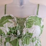 Wet Seal Green Sheer Floral Juniors XS Tie Shirt Photo 4