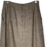 Vintage 70s Wool Suit 2 Piece Skirt Blazer Peabody House Houndstooth Size 11 12 Tan Photo 13