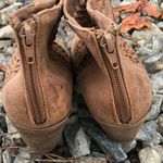 Fergie Willow Brown Boho Weaved Point Toe Ankle Boots Size 9 Photo 3