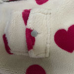 No Boundaries  Women Heart fleece Jacket - Cream‎ and Pink Photo 9