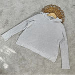 Athleta  Rest Day Hoodie Sweater Knit Light Gray Pima Cotton Silk Blend Size XS Photo 2