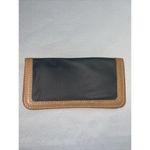 Jon Hart Design Canvas And Leather Check Book Cover Black‎ Brown Black Photo 2