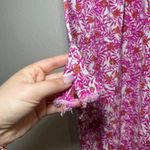 Anthropologie  Pilcro Floral Jogger Pants White Pink Orange Size L boho resort Photo 3