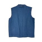 Vintage New Directions Denim Vest Women L Cat Embroidered Patriotic USA July 4th Blue Size L Photo 1