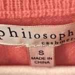 Philosophy : Coral/Cream Stripped Sweater- Cashmere- S Photo 2