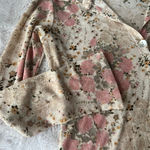 Women's 90s y2k Illusion Beige Pink Floral Long Sleeve Sheer Button Down Size M Size M Photo 1