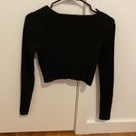 Urban Outfitters Black  Tayla twist front crop sweater Size Medium Photo 8
