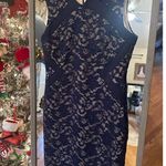 Belle Badgley Mischka Women's Lace Dress, Size Small Blue Photo 0