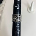 Silver Wide Open Back Adjustable Ring Perforated Sz 6.5 5/8 " wide Photo 4