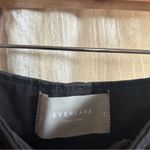 Everlane The Organic Wide-Leg Pant Cotton Double Button Cropped Black NWT Size 2 Photo 2