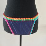 Amazon Crochet Bikini in navy with Rainbow hued elastic trim Photo 7