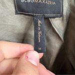 BCBGMAXAZRIA  Olive Green Trench Style Coat Size Medium Photo 3