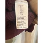 Mens Cable Knit Crewneck Sweater Long Sleeve Burgundy Pullover Top L Purple Size L Photo 2