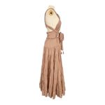 NEW Erika Pena Selma Sleeveless V neck Convertible Maxi Dress Size M/L Tan Photo 5