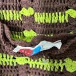 Free People NEW  Donni Sweater Set Natural Brown Green Size Small Y2K Retro Boho Photo 7