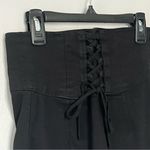 EXPRESS Tie Lace Up Stretch Pencil Knee Length Mini Skirt Black Small XS 2 Photo 1