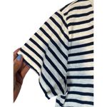 J.Crew  Black White Striped Short Sleeve Metallic Trim T-Shirt Women Sz S Photo 2