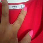 Mango  Red A-Line Mini Dress with Scoop Neck Photo 2