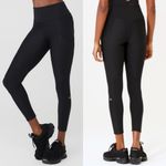 Alo Yoga Ribbed Airlift Enchanted Leggings High Waisted 7/8 Pockets Black Photo 11