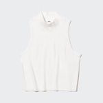 Uniqlo Mock Neck Sleeveless Cropped Sweater Photo 0