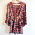 ZARA Printed Floral Crossover Jumpsuit Romper Size S V Neck Photo 3