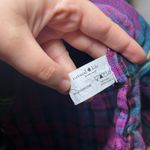 Natural Life  Plaid Tunic Shirt Women M Purple Blue Pockets boho lagenlook fall Photo 5