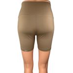 Set Active  Sportbody Brown Tan High Waist Activewear Yoga Cycling Biker Shorts M Photo 2