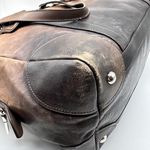 Prada  Milano Authentic Glacecalf Sfumato Leather Handbag Brown Italy Photo 8