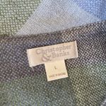 Christopher & Banks  Plaid Shacket Womens Sz Large Blue Green Campcore Chenille Photo 5