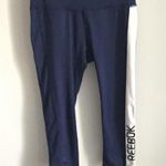 Reebok Women’s Crop Contrast Logo Striped Legging Photo 0