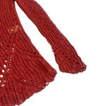 Maje  Open Weave Woven Sweater Burnt Orange Pullover Cotton Size 1 Small Women's Photo 4