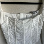 Tic Toc Chic White Ruched Long Sleeve Crop Top Photo 3