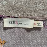 Millibon cross front pale pink floral long sleeve v Photo 9