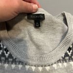 Talbots Women's XL Gray Ruffle Fair Isle Wool Blend Pullover Sweater Casual Photo 6