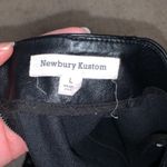 Newbury Kustom Black Faux Leather Mini Skirt Sz L Photo 2