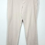 Garnet Hill Women's Size 14 Pima Cotton Stretch Light Stone Khaki Casual Pants Photo 0
