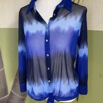 INC International Concepts Blue Hombre Field Tie Dye button up shirt Size Small Photo 0