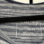 We The Free Free People  Blue Striped Tee with‎ cream Lace XS Photo 2