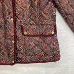 Talbots Jackets Womens S Petite Quilted Paisley Corduroy trim art to wear boho Photo 1