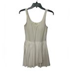 Aerie  Tiebreaker Pleated Dress Size Medium White Photo 5
