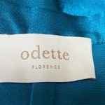 Odette Women's Blue Silk Satin High Waisted Wide Leg Trousers Pants Size S Photo 3