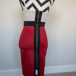 Hommage  Red and Black Pencil Dress Sz Small Photo 5
