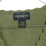 Vintage Requirements Crochet Short Sleeve Green Cardigan Button Sweater Large Photo 2