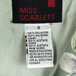 Vintage Green Floral Short Sleeve Midi Dress Sz 8 Cottagecore Homestead Prairie Photo 5