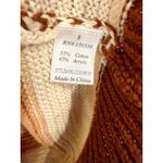 Pink Lily  Striped Knit Sweater Brown Tan Cream Long Sleeve Pullover Size S Photo 3