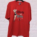 Fossil brand red pinup waves and babes lady graphic shirt red sz XL unisex Photo 0