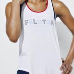 Splits59 Peloton Women's White Ringer Racerback Tank Top Size XL Photo 0