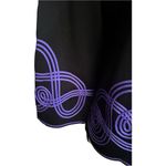 Ming Wang Embroidered purple scroll knit open front cardigan. SZ. PL. Photo 3