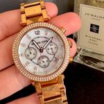 Michael Kors Women's Parker 39mm Rose Gold-Tone Steel Bracelet & Case Quartz MOP Dial Analog Watch MK5491 Photo 2