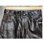 Vintage Roughrider Black Faux Leather Pants 9/10 Bareback Yoke 80's 90's NFR Photo 9